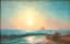 VASILY BRZHEVSKY (1872-1938)
Fishermen mending their nets along a shore at sunset