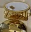 MIOTTO 24K GOLD PLATED OVAL FOOD CONTAINER WITH COVER
24k gold-plated oval chafing dish with support, cover and ceramic inside
