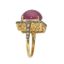 BAGUE EN ARGENT DORE DIAMANTS ET RUBIS
