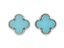 VAN CLEEF & ARPELS
VINTAGE ‘ALHAMBRA’ 18K WHITE GOLD TURQUOISE STUD EARRINGS