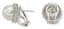 18K WHITE GOLD, DIAMOND AND PEARL EARRINGS