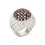 18K WHITE GOLD, ROCK CRYSTAL, PINK SAPPHIRE, DIAMOND RING
