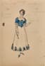 ALEXANDRE BENOIS (1870-1960)
Сostume design for A Young girl for the ballet ‘The Nutcracker’ of Pyotr Ilyich Tchaikovsky,by René Blum’s Ballets Russes de Monte Carlo in 1938