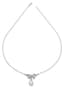18K WHITE GOLD, DIAMOND AND PEARL NECKLACE