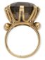 BAGUE VINTAGE EN OR JAUNE 18K ET QUARTZ FUMÉ