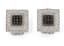 PAIR OF SQUARE 18K WHITE GOLD AND DIAMOND EARRINGS