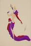 Romain de Tirtoff dit Erté (1892 - 1990)
Chorus girl as an artist’s palette Gouache on paper