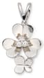 ‘FLOWER’ SILVER AND ZIRCONIUM PENDANT