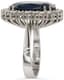 18K WHITE GOLD SAPPHIRE AND DIAMOND RING