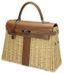 HERMES PICNIC KELLY 35 Osier et cuir Barenia, finitions en métal palladié, 2012