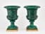 PAIR OF RUSSIAN MALACHITE INTERIOR VASES
Russia, 20th century