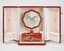 CARTIER PARIS ART DÉCO STYLE TABLE CLOCK
Rare and elegant Art Deco style table clock, in blood jasper, mother-of-pearl, enamel and gilded brass, quartz movement.