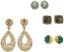 [NO RESERVE]
SET OF FOUR PAIRS OF VINTAGE COSTUME EARCLIPS