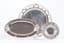 SET OF THREE SILVER SERVING TRAYS