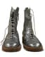 CHANEL SILVER LACE-UP ANKLE BOOTS