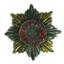 Cloth star of the Russian Imperial Order of St. Vladimir Early 19th century silver and gilt silver thread uniform star of the order of St. Vladimir. 
