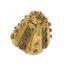 PENDENTIF VINTAGE EN OR JAUNE 18K ET CALCEDOINE BLEUE