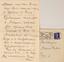 GONCHAROVA NATALIA (1881-1962), correspondence with Tatyana Muravyeva-Loginova
Handwritten letter addressed to Tatiana Muravyeva-Loginova. Paris, January 22, 1947. 2 pp. (One sheet), 27x21 cm. With an envelope past the post.