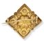 BROCHE ANTIQUE EN OR JAUNE 18K AVEC GRENAT, FIN 19EME SIÈCLE - DÉBUT 20EME SIÈCLE