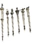 SET OF SIX SMALL RUSSIAN SILVER YADS (TORAH POINTERS)