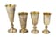 SET OF FOUR RUSSIAN SILVER-GILT SHOT GLASSES, LATE 19TH CENTURY