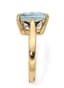 GOLD-PLATED AND AQUAMARINE RING