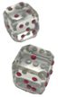 SWAROVSKI ENSEMBLE DE DEUX PAIRES DE DÉS EN CRISTAL COLLECTION ‘GOOD LUCK’