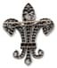 ‘FLEUR DE LYS’ GOLD AND SILVER AND DIAMONDS BROOCH, 19TH CENTURY
