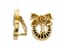 18K YELLOW GOLD, DIAMOND AND SAPPHIRE EARRINGS
