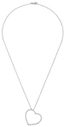 PENDENTIF CŒUR AJOURÉ EN OR GRIS 18K ET DIAMANTS ET SA CHAÎNE