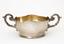 Russian Art Nouveau-style silver sugar
bowl with decorative handles.