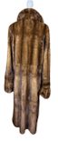 MANTEAU LONG EN FOURRURE DE VISON BRUN REVERSIBLE