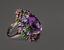 AMETHYSTE, SAPPHIRE AND PERIDOT RING