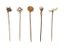 SET OF FIVE ANTIQUE 9–15K GOLD TIE PINS