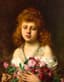 ALEXEI HARLAMOFF (1840–1925) ""
Auburn haired beauty holding red roses