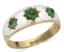 ENGLISH 15K YELLOW GOLD AND WHITE ENAMEL ‘JARRETIÈRE RING’, EARLY 20TH CENTURY