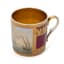 PORCELAIN LITRON SHAPED CUP DECORATED WITH VIEW OF A MEDITERRANEAN PORT