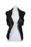 CHANEL BY KARL LAGERFELD
Black leather sleeveless jacket with cropped back