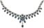 COLLIER EN OR 18K, DIAMANTS ET SAPHIRS