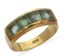 BAGUE EN OR JAUNE 18K ET PIERRES VERTES