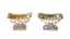 TWO RECTANGULAR-SHAPED SILVER SALTS WITH FLORAL FRIEZE.