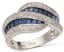 14K WHITE GOLD DIAMOND AND SAPPHIRE RING