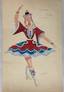 J. C. Guiraud
Lot of two big watercolours of costume projects for the famous Russian ballet dancer Missia.