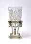 An important Faberge silver-mounted cut crystal vase in Neoclassical style. 
The House of Fabergé, Supplier to the Court of His Imperial Majesty, Russia, Moscow, 1907