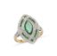 BAGUE ‘MARQUISE’ EN OR JAUNE ET GRIS 18K, DIAMANTS ET ÉMERAUDES