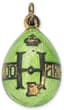 SET OF FOUR 'EASTER EGGS' SILVER-GILT ENAMEL PENDANTS