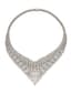 ELEGANT 1950s STYLE 18K WHITE GOLD AND DIAMOND NECKLACE