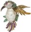 ‘COLIBRI’ BROCHE EN OR JAUNE 18K DIAMANTS, EMERAUDES, RUBIS ET PERLE BAROQUE, ANNEES 1960