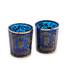 A PAIR OF GLASSES with portrait of ALEXANDER I
Blue glass , silver-plated, gilding