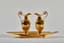 SET OF SILVER-GILT AND EMPIRE STYLE LITURGICAL CRUETS WITH THEIR TRAY